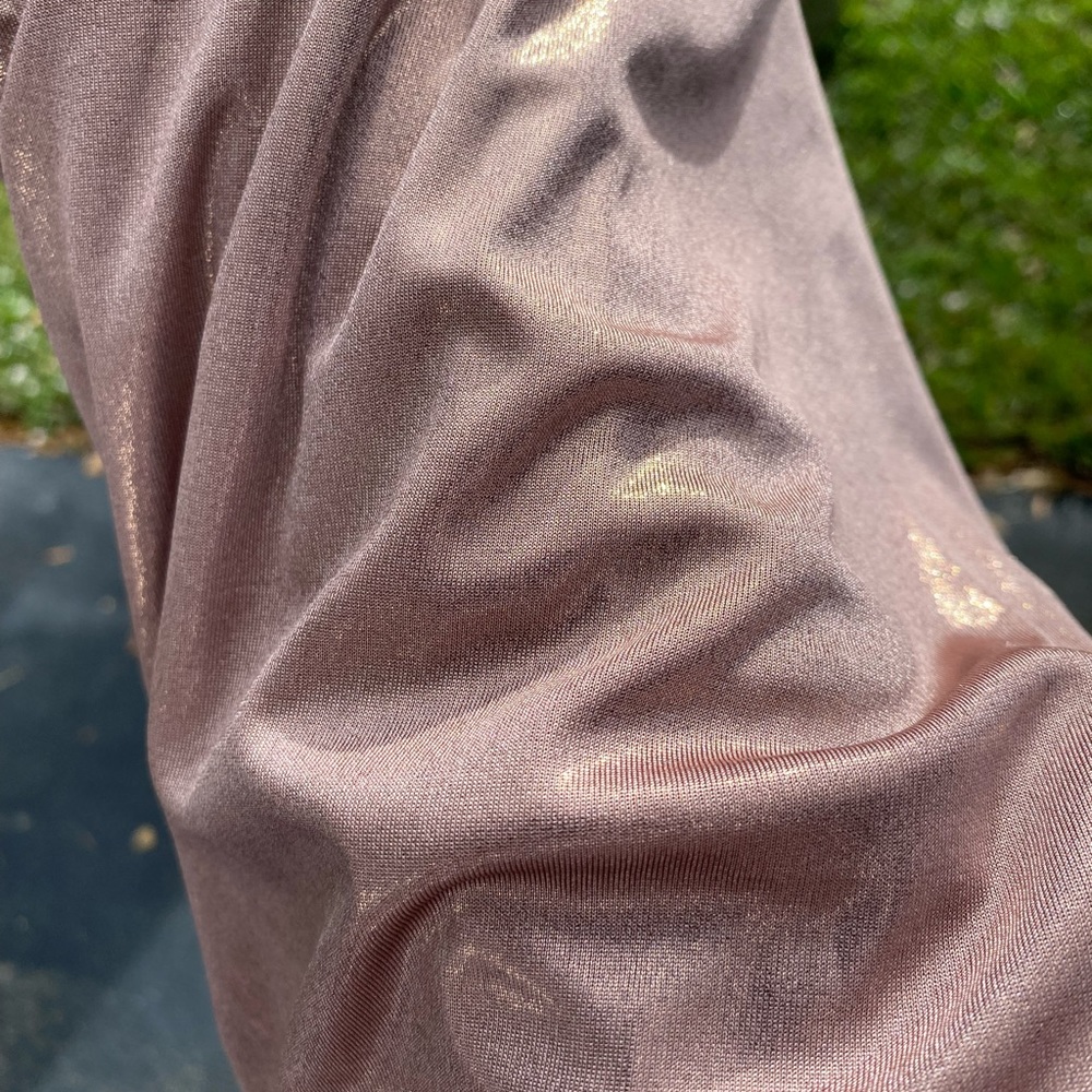 Bronze Metallic Ruched Dress - Picture 9 of 10